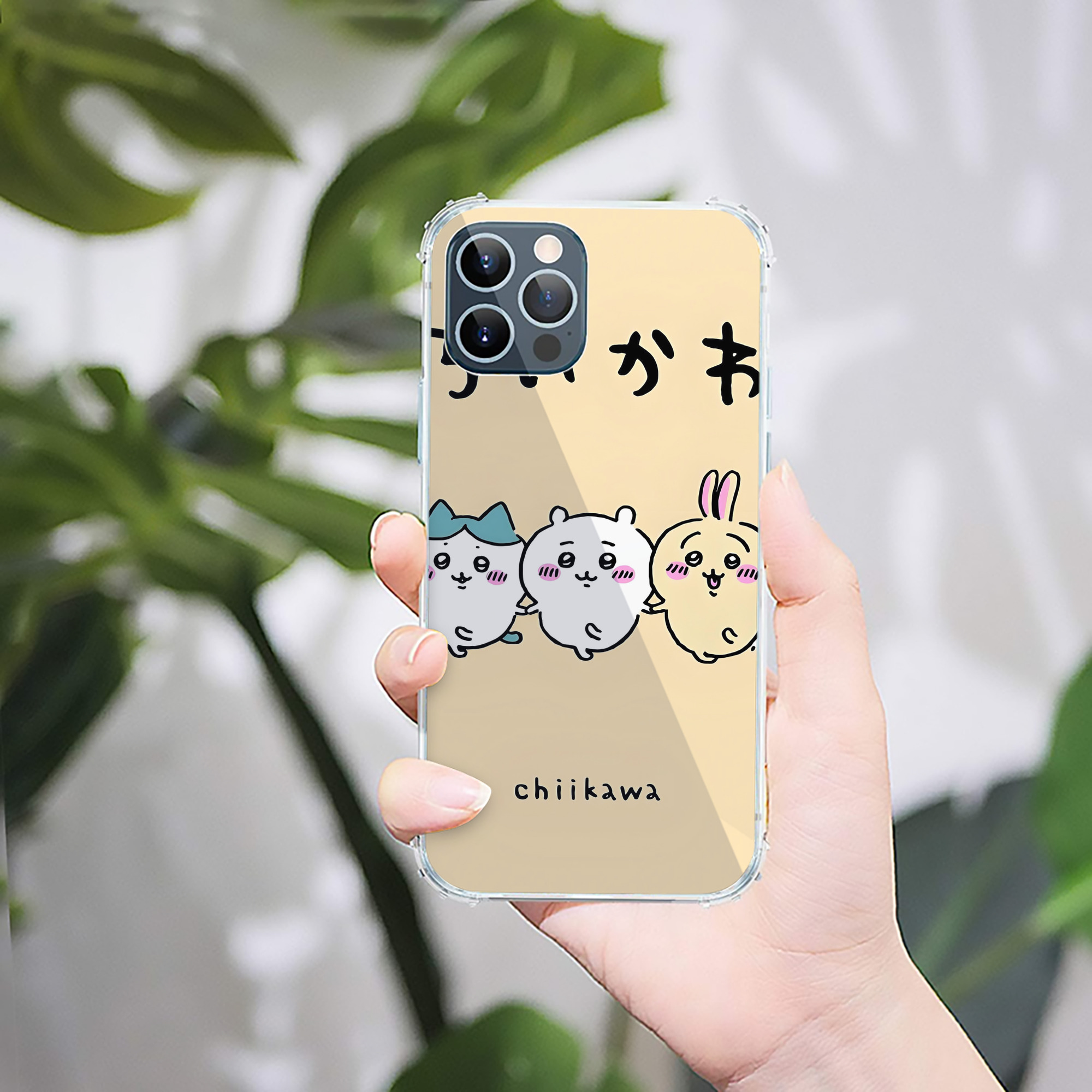 （画像用） ちいかわ Chii-kawa 【iPhone 12シリーズ対応】透明スマホケース（クリアソフトケース）
